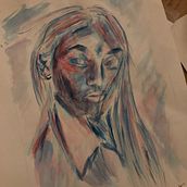My project in Artistic Portrait with Watercolors course. Desenho artístico, Desenho de retrato, e Pintura em aquarela projeto de Kotshanich Knight - 04.12.2020