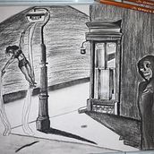 Alguien siempre te está observando . Un progetto di Belle arti, Disegno e Disegno realistico di Frida Ortigoza Mayoral - 04.12.2020