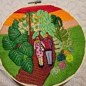 Atardecer. Embroider project by Fabiola Diaz Mancilla - 12.06.2020