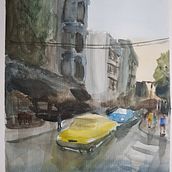 Meu projeto do curso: Paisagens urbanas em aquarela. Architecture, Fine Arts, and Traditional illustration project by Thiago de Jesus Marques - 12.06.2020