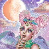 Space Queen on Planet Glitter. Een project van Digitale illustratie y Traditionele illustratie van Klaryssa Nicole Korol - 06.12.2020