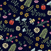 Seamless Patterns. Traditional illustration project by Kartika Bagodi - 09.01.2020