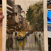 My project in Urban Landscapes in Watercolor course. Watercolor Painting project by taylormayer1 - 12.07.2020