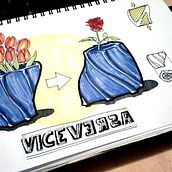 My project in Introduction to Product Design Sketching course: A reversible flower pot. Product Design project by serigrafia.lapsus - 12.17.2020