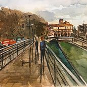 PARC BALMES VIC. Pintura em aquarela projeto de mcapdevilaf - 29.12.2020