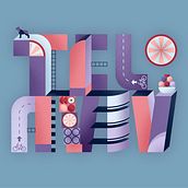 Illustrated Tel Aviv. Un projet de Illustration numérique , et Lettering numérique de natalia.savurova.art - 08.12.2020