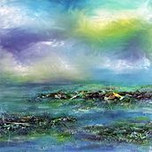 Sea - mixed media on canvas. Pintura projeto de Siona Snel - 08.12.2020