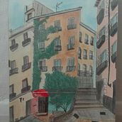 Mi Proyecto del curso: Madrid y sus calles. Un proyecto de Bellas Artes, Creatividad, Dibujo artístico, Fotografía, Ilustración con tinta, Pintura a la acuarela y Visualización arquitectónica de lauracabrerizo - 09.12.2020
