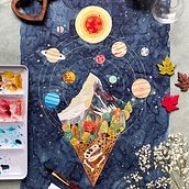 Mi Proyecto del curso: Técnicas de ilustración con acuarela y gouache Ein Projekt aus dem Bereich Traditionelle Illustration, Botanische Illustration, Malerei und Aquarellmalerei von María Fernández - 12.12.2020