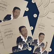 Medalha Geraldo Pereira [Identidade de Evento]. Een project van Redactioneel ontwerp, Grafisch ontwerp y Traditionele illustratie van Luiza Ferreira - 16.12.2020