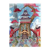 Paisajes acuarela One Piece. Traditional illustration, L, scape Architecture, and Watercolor Painting project by Mayka Barber - 12.10.2020