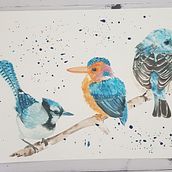 Mi Proyecto del curso: Acuarela artística para ilustración de aves. Artistic Drawing project by Melina Montú - 12.10.2020