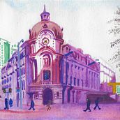 Mi Proyecto del curso: Representación arquitectónica en acuarela. Watercolor Painting project by Valeria Olivares - 12.14.2020