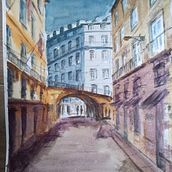 Mi Proyecto del curso: Representación arquitectónica en acuarela. Een project van  Tekening van Joaquín Bueno Vaquerizo - 11.12.2020