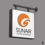 SUNAIR Coffee & Brunch  Ein Projekt aus dem Bereich Br, ing und Identität, Design, Logodesign und Grafikdesign von Alejandro González - 11.12.2020