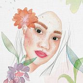 Mi Proyecto del curso: Retrato ilustrado en acuarela. Projekt z dziedziny Kreat, wność,  R, sunek,  R, sunek art, st, czn i Portret użytkownika Andrea Fernanda Tumax Paredes - 12.12.2020