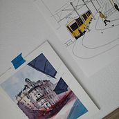 First Aquarell Projekt #Alexhilkurtz. Watercolor Painting project by Gábor Bazsali Bazsi - 12.11.2020