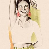 Mi Proyecto del curso: Retrato ilustrado con Procreate. Pencil Drawing, Artistic Drawing, Traditional illustration, Digital Illustration, and Watercolor Painting project by Laura - 12.12.2020