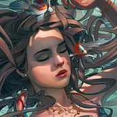 My project in Digital Fantasy Portraits with Photoshop course. Un proyecto de Dibujo digital, Pintura digital y Pintura de nicolas.kudeljan - 13.12.2020