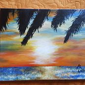 The Mid Sunset. Acr, lic Painting, and Painting project by Juancarlo Diaz Cintron - 12.14.2020