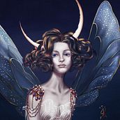 My project in Digital Fantasy Portraits with Photoshop course. Selene. The Greek goddess of the moon.. Un progetto di Pittura digitale di Kate Kaznadey - 14.12.2020