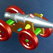 Cannon . 3D și design 3D de Alejandro Pedraza - 07.21.2017