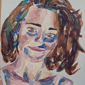 Clara Claudia: Retrato artístico en acuarela. Projekt z dziedziny Malowanie akwarelą użytkownika ignacioherreramartin - 15.12.2020