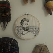 Creación de retratos bordados. Embroider project by Fanny Samper - 12.15.2020