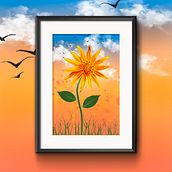 Lonely Flower. Digital Illustration project by Mauro Gonzaga - 12.15.2020