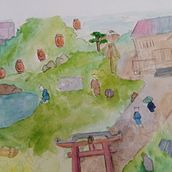 Mi Proyecto del curso: Ilustración en acuarela con influencia japonesa. Animation project by isabella milagros melgar franco - 12.15.2020