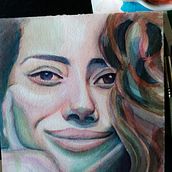 Mi Proyecto del curso: Retrato artístico en acuarela. Un proyecto de Pintura y Pintura a la acuarela de Ivonne Ramirez - 15.12.2020