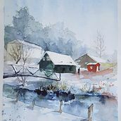 My project in Architectural Sketching with Watercolor and Ink course. Architectural Illustration, Ink Illustration, Painting, and Watercolor Painting project by Anna Grigoreva - 12.16.2020