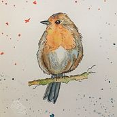 My project in Artistic Watercolor Techniques for Illustrating Birds course. Traditional illustration project by peachykeen111 - 12.16.2020