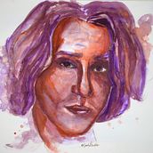 Mi Proyecto del curso: Retrato artístico en acuarela. Artistic Drawing, Portrait Drawing, and Watercolor Painting project by Cristina Pacheco Mendoza - 12.16.2020