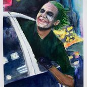 Mi Proyecto del curso: Ilustración con acuarela: recrea tus escenas más icónicas. Joker. Un projet de Beaux Arts, Dessin, Illustration traditionnelle , et Aquarelle de Pablo Silva - 01.03.2021