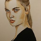 My project in Watercolor Portrait from a Photo course. Watercolor Painting project by grolye - 12.17.2020