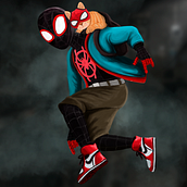 Spiderman Miles Morales with Spider-cat. Un proyecto de Concept Art, Diseño de personajes e Ilustración tradicional de Nicolás Camilo Arias - 18.12.2020
