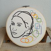 Mi Proyecto del curso: Retrato lineal bordado. Un progetto di Ricamo e Textile Design di Maia Lopez Salinas - 15.12.2020