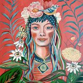 Pintura botánica con acrílico. Un proyecto de Bellas Artes, Creatividad, Ilustración naturalista				 y Pintura de Gloria Barba - 18.12.2020