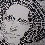 Mi Proyecto del curso: Retrato tipográfico dibujado a mano. T, and pograph project by Laura Castro - 01.15.2021