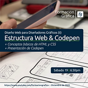 Diseño Web para Diseñadores Gráficos. CSS, Web Design, and HTML project by Formación Gráfica - 12.19.2020