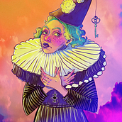 series: wisdom of clowns . % Princess Kriedz tarafından hazırlanan Geleneksel illüstras, on, Dijital İllüstras, Ve on projesi - 12.20.2020