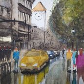 Mi Proyecto del curso: Paisajes urbanos en acuarela . % Jimmy Morales tarafından hazırlanan Pe, zaj Mimarisi, Sulubo, Ve a Resim projesi - 12.20.2020