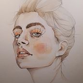 My project in Watercolor Portrait from a Photo course. Watercolor Painting project by Sabrina Rota - 12.22.2020
