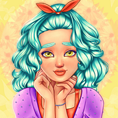 Meu projeto do curso: Retrato de personagens femininas com Procreate.. Creativit project by Thayná Alves Pereira - 12.20.2020