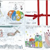 1st fanzine project for a personal Chirstmas card.  (i'm not sure about the position of the scenes, but at the end the folding are fine) Ein Projekt aus dem Bereich Traditionelle Illustration von Alessandro Scenna - 21.12.2020