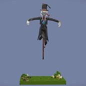 Voxel Art of Turnip head from Howl's moving castle . Un proyecto de 3D, Animación 3D, Animación de personajes, Diseño de personajes, Modelado 3D y Pixel art de Frank Morales - 31.12.2020