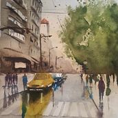 Mi Proyecto del curso: Paisajes urbanos en acuarela. Fine Arts, and Drawing project by LOLA MANJÓN - 12.21.2020