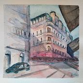 My project in Architectural Sketching with Watercolor and Ink course. Projekt z dziedziny Malowanie akwarelą użytkownika Maria Grazia Rizzo - 28.12.2020