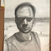 My project in Realistic Portrait with Graphite Pencil course. Drawing, and Pencil Drawing project by David Swallow - 12.22.2020